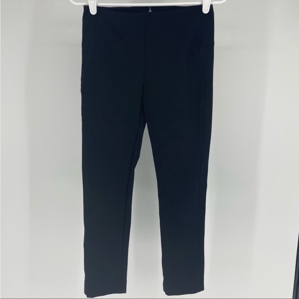 VERONICA BEARD ZIP BACK SCUBA PANTS BLACK- 2